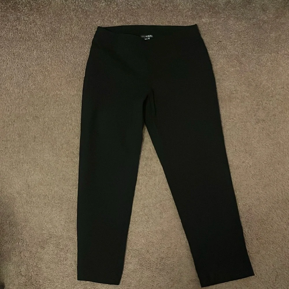 Slim-Sation Stretch Support Ankle Pants women’s sz 10PS Black slimming wear NWOT